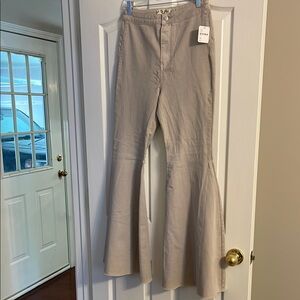 Free People Tan Boot Cut Flare Pants